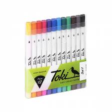 Toki Twin-Colour Marker 12 pcs set