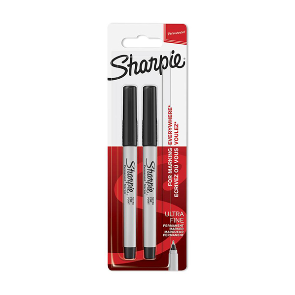Sharpie Ultra Fine Black 2pcs set