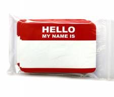 Hello my name is? Red Sticker pack (50pcs)
