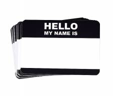 Hello my name is? Black Sticker pack (50pcs)