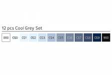 Stylefile Marker Cool Grey 12pcs set